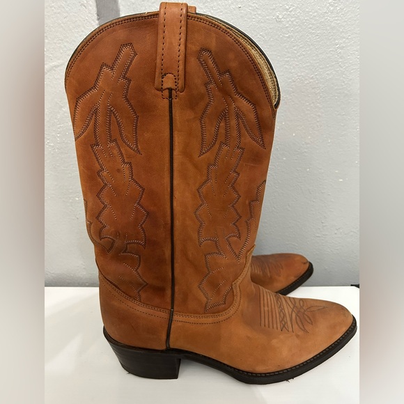 Vintage Dan Post Mens Marlboro Leather Cowboy Western Rancher Boots Size 9.5 - Picture 5 of 8